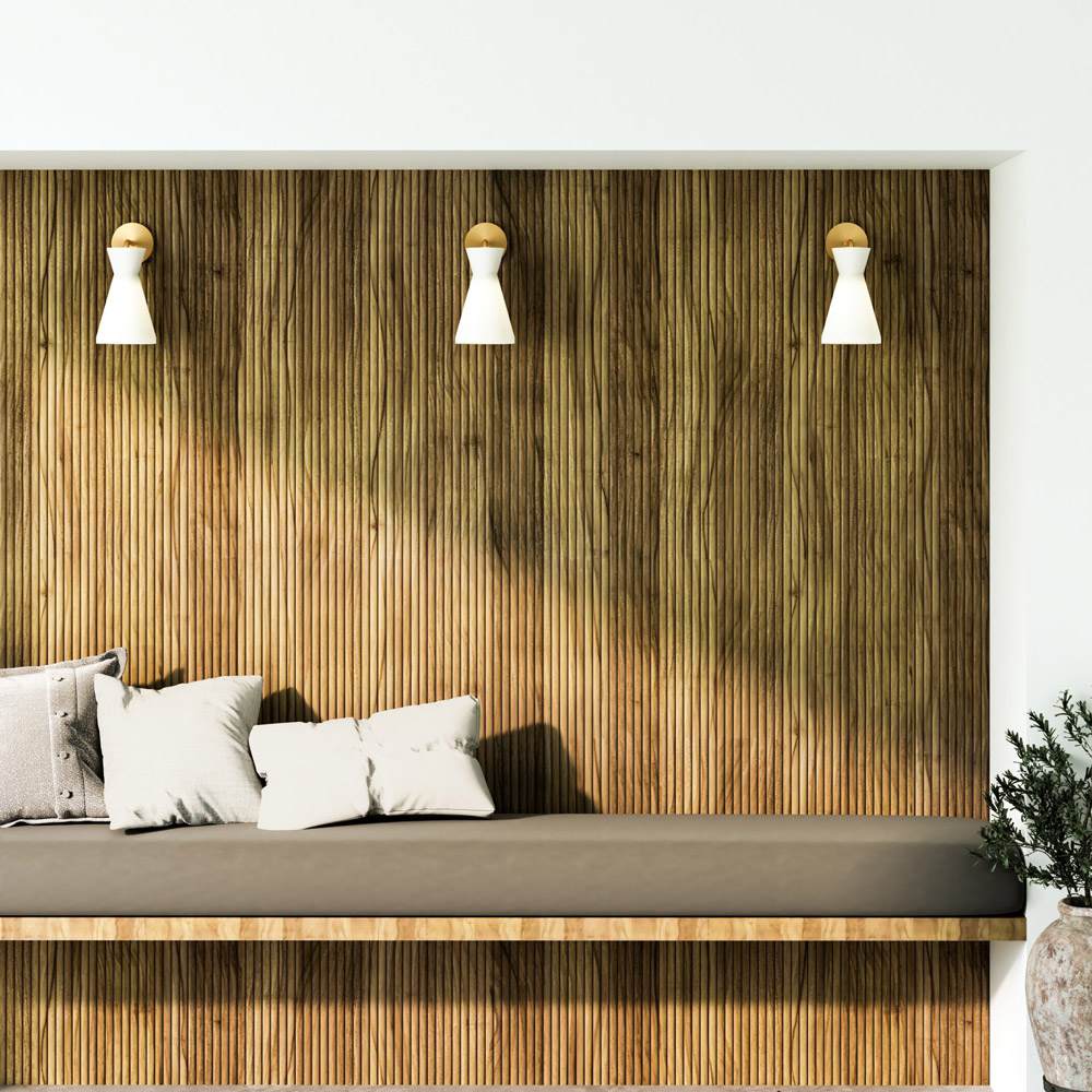 Betty Vanity Wall Light in living room.