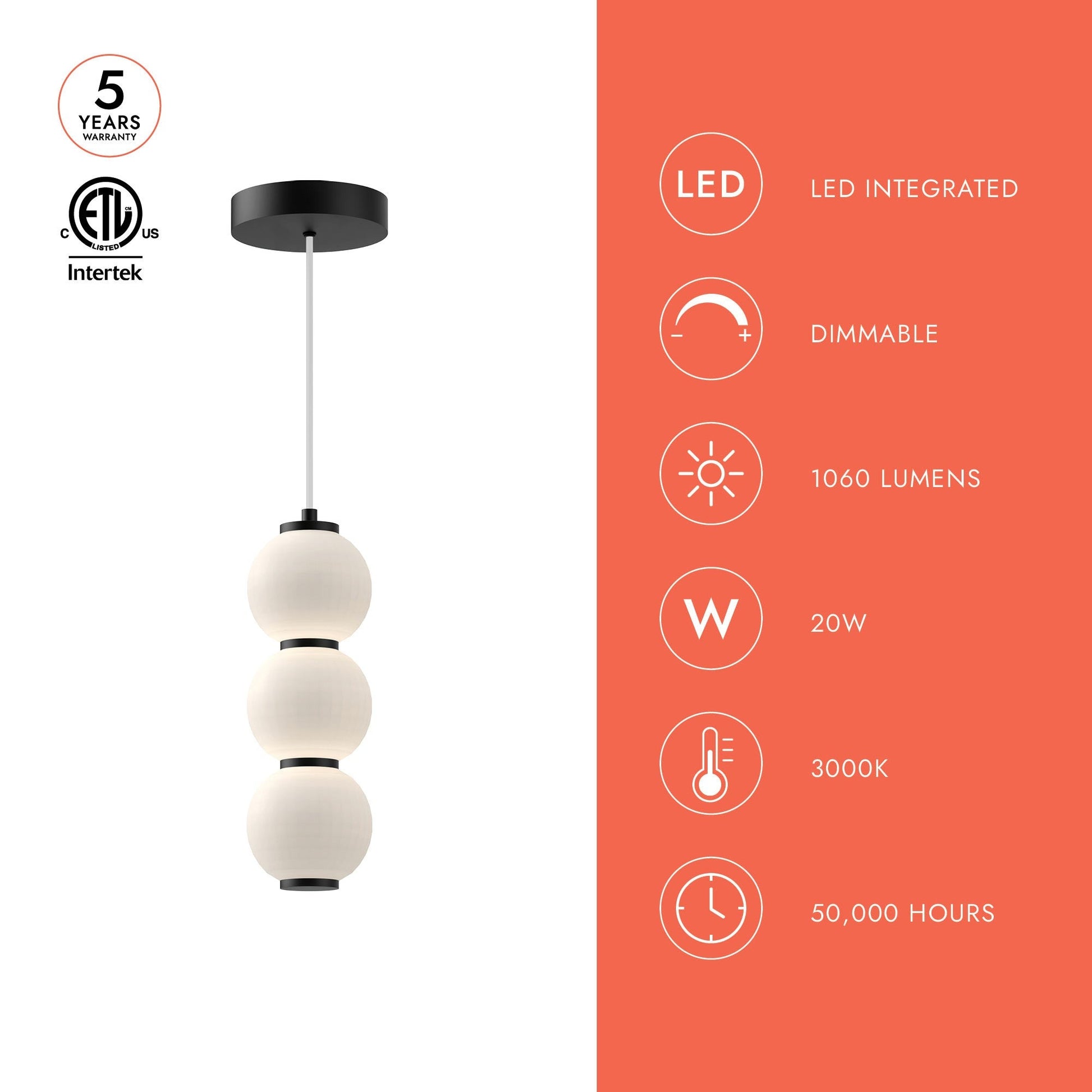 Bijou LED Pendant Light in Detail.