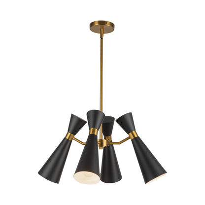 Blake Chandelier in Matte Black (4-Light).