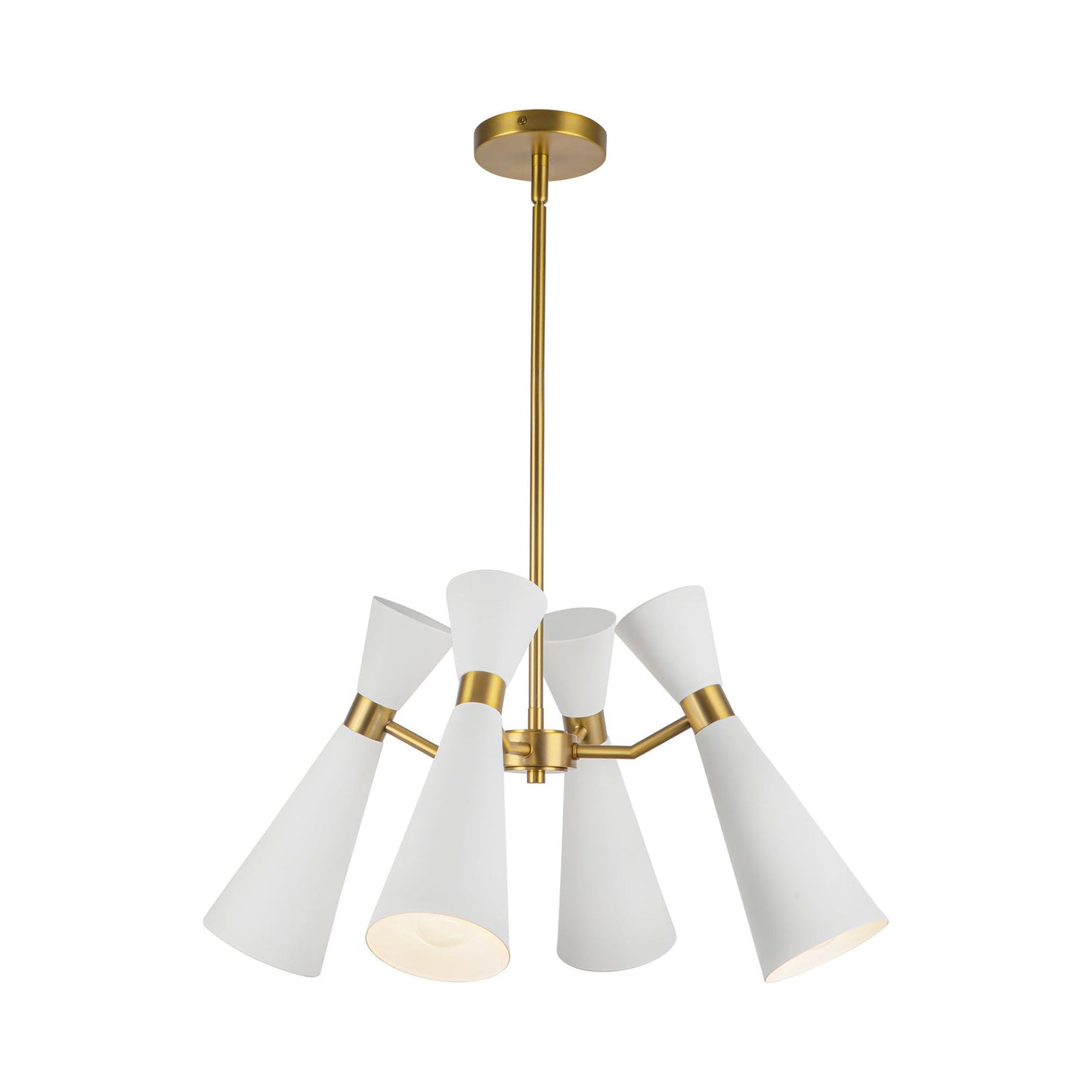 Blake Chandelier in White (4-Light).