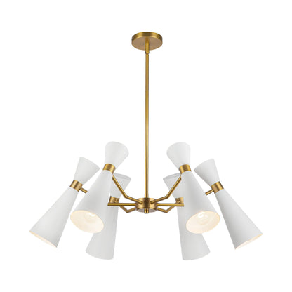Blake Chandelier in White (6-Light).