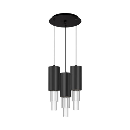 Bordeaux Multi Light LED Pendant Light in Matte Black (3-Light).