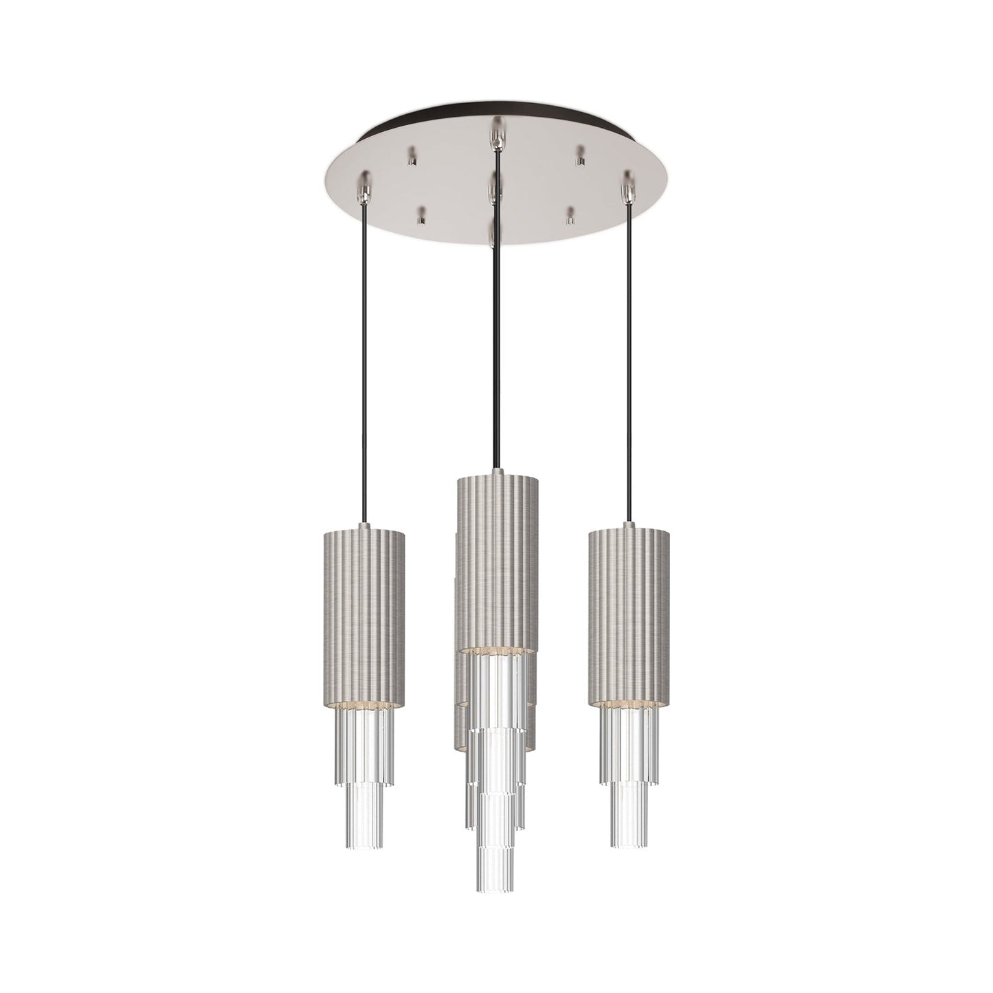 Bordeaux Multi Light LED Pendant Light in Brushed Nickel (5-Light).
