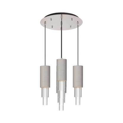 Bordeaux Multi Light LED Pendant Light in Brushed Nickel (5-Light).