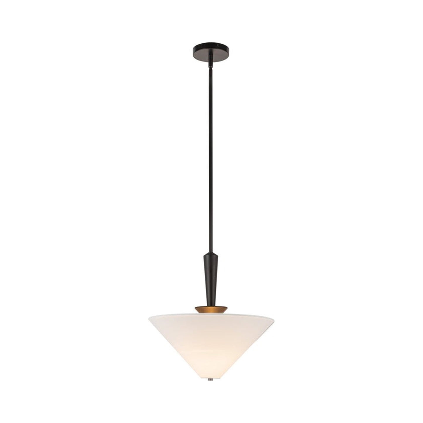 Bridgette Pendant Light in Matte Black/White Linen.