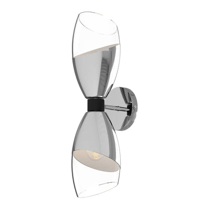 Capri Vanity Wall Light in Chrome (2-Light).