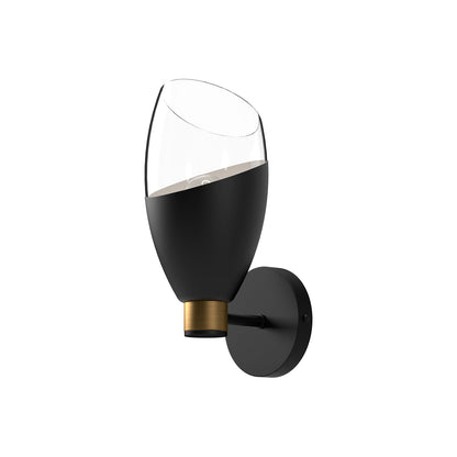 Capri Bath Wall Light in Matte Black.