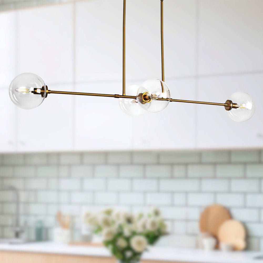 Cassia Linear Pendant Light in kitchen.