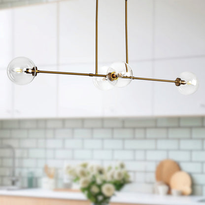 Cassia Linear Pendant Light in kitchen.