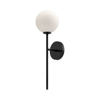 Cassia Vanity Wall Light in Matte Black.