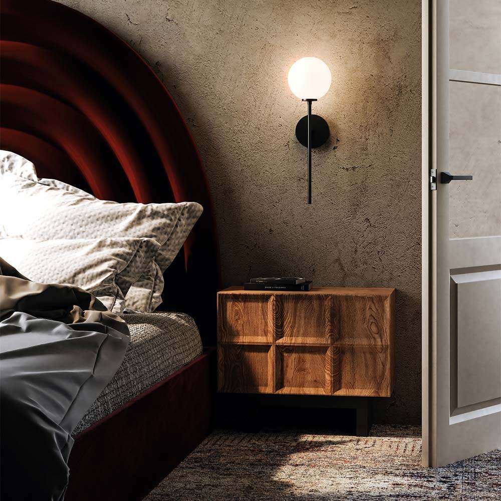 Cassia Vanity Wall Light in bedroom.