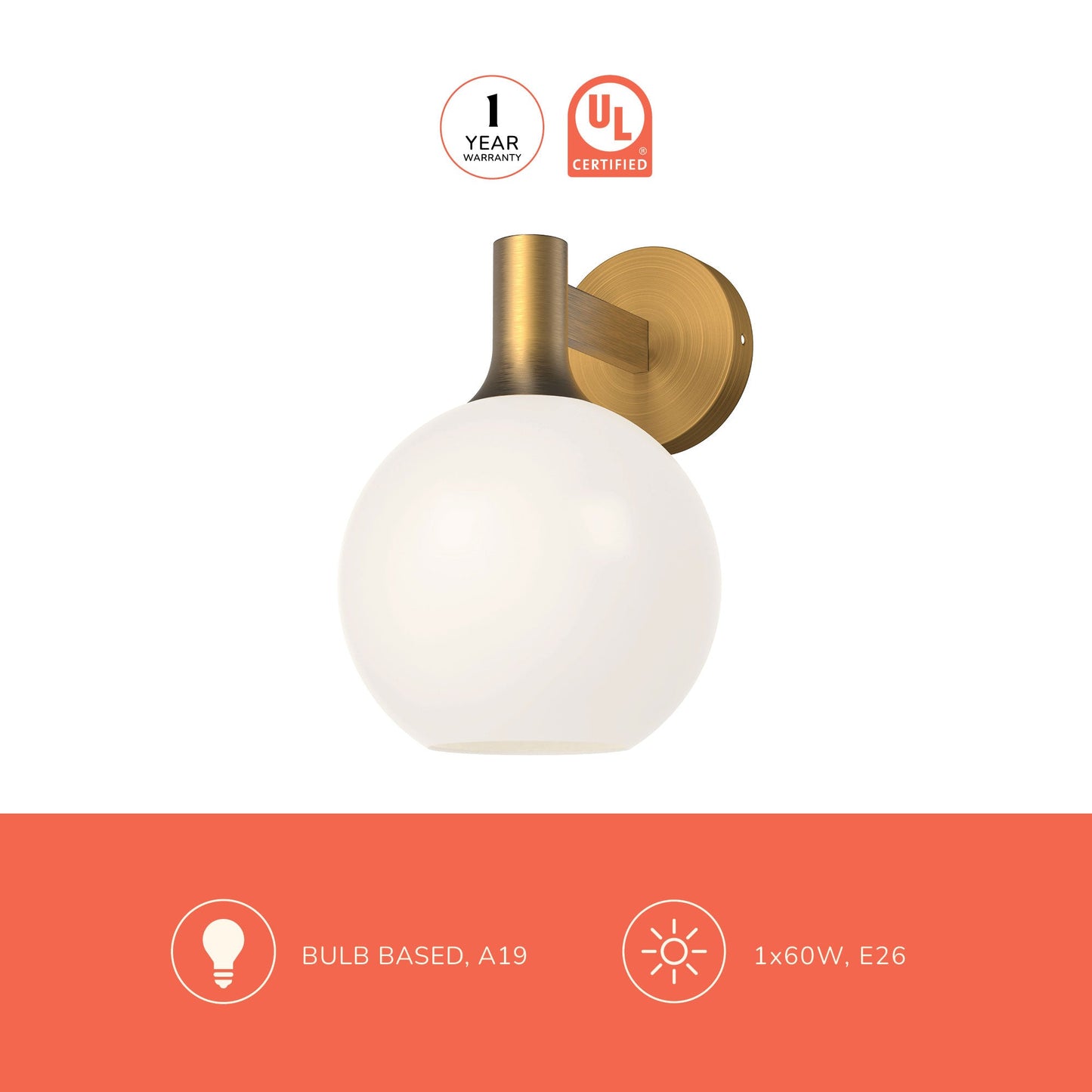 Castilla Bath Wall Light in Detail.