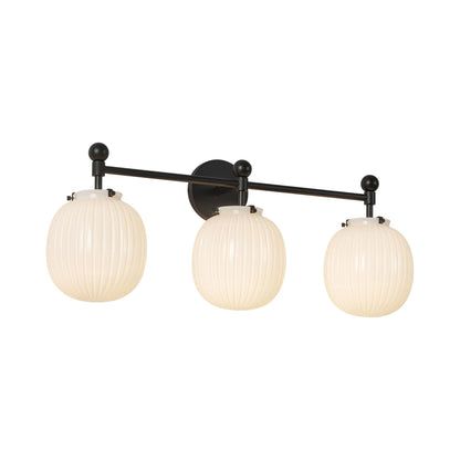Cherise Bath Vanity Light in Matte Black.