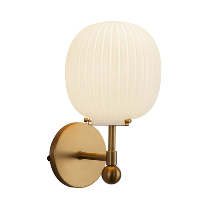 Cherise Bath Wall Light in Brushed Gold.