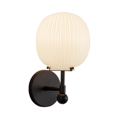 Cherise Bath Wall Light in Matte Black.