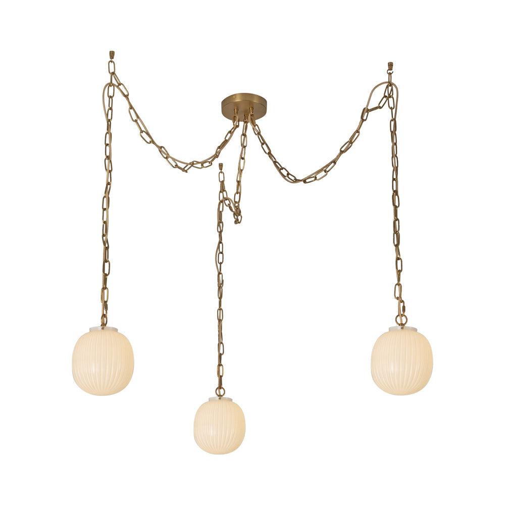 Cherise Multi Light Pendant Light in Brushed Gold (Small).