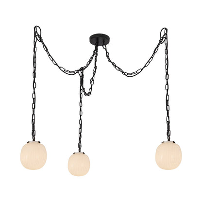 Cherise Multi Light Pendant Light in Matte Black (Small).