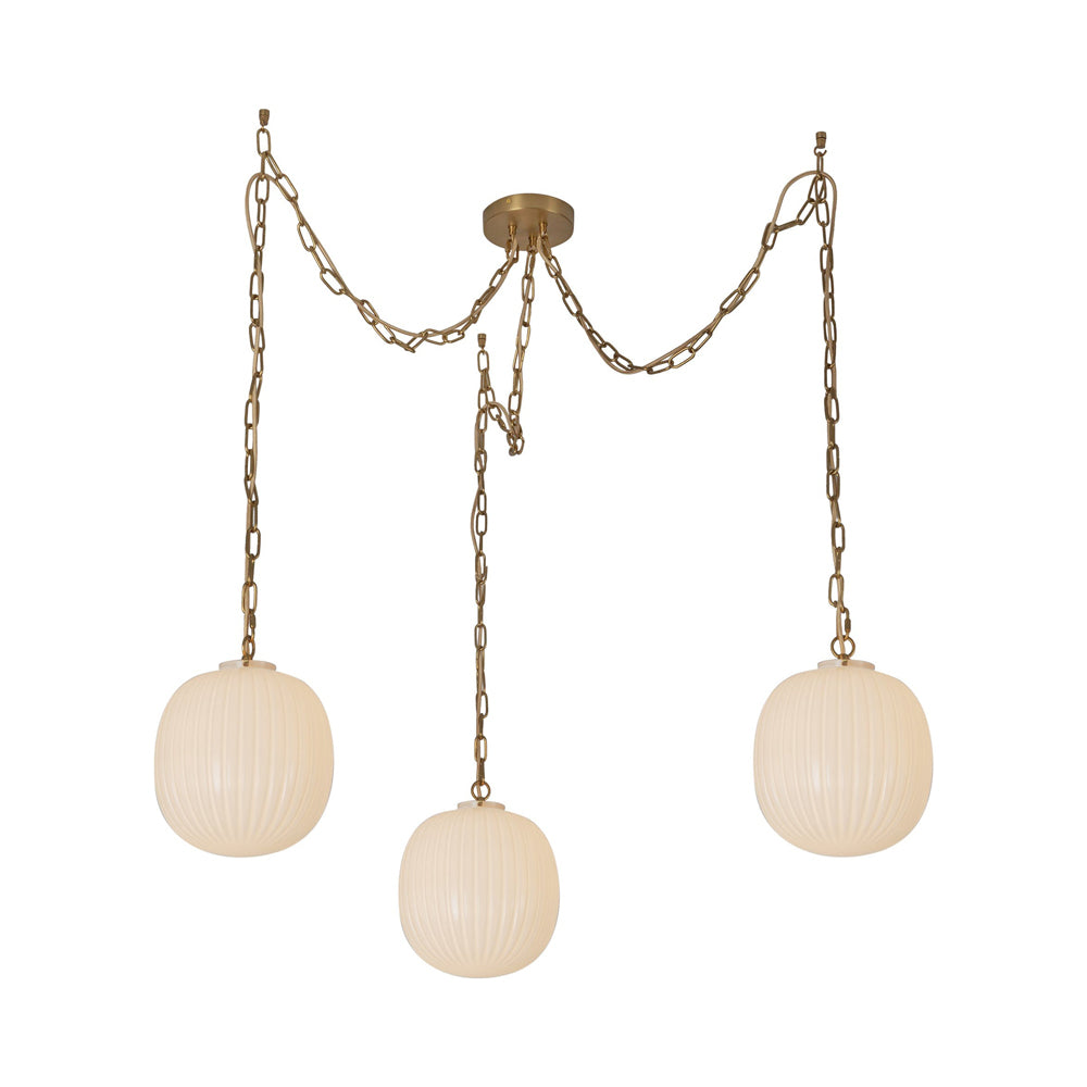 Cherise Multi Light Pendant Light in Brushed Gold (Large).