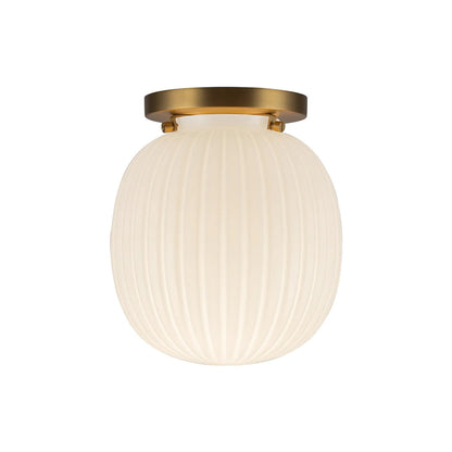 Cherise Semi Flush Mount Ceiling Light in Brushed Gold (Small).