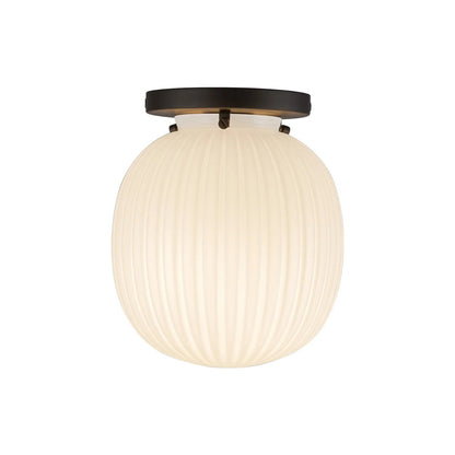 Cherise Semi Flush Mount Ceiling Light in Matte Black (Small).