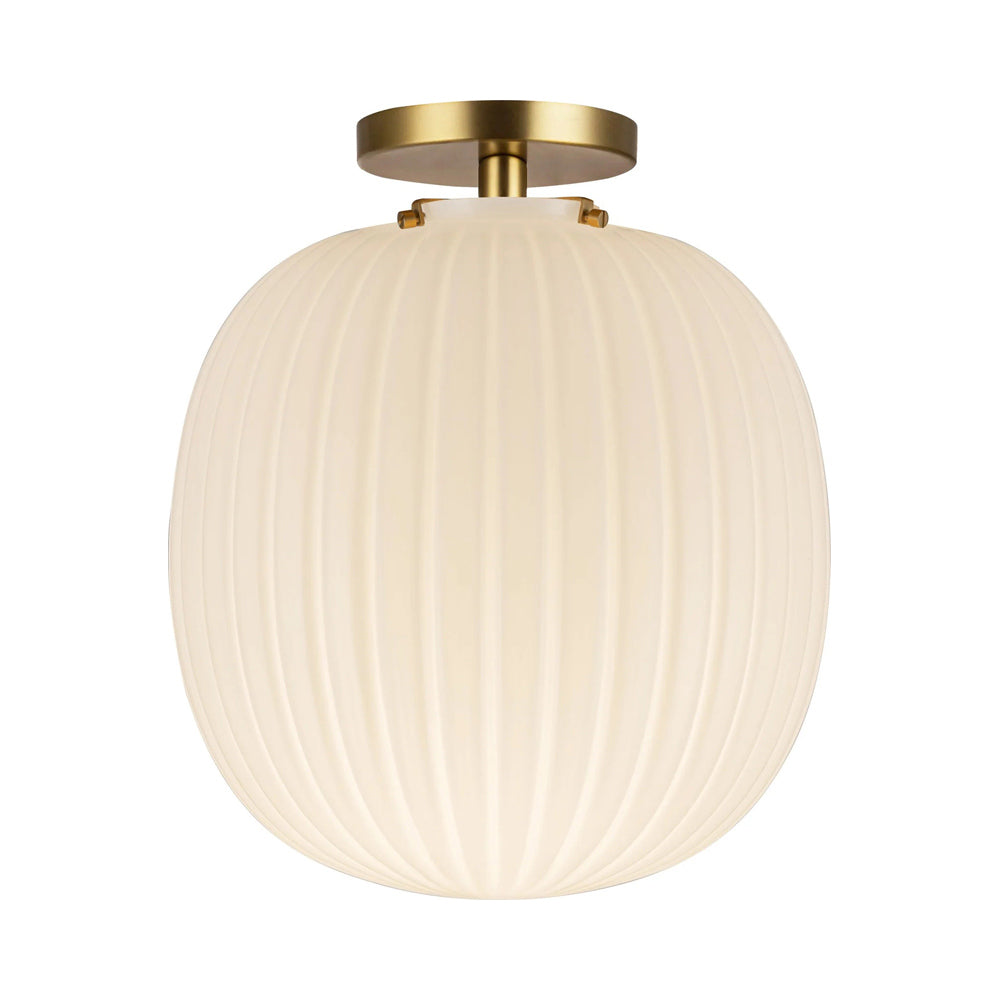 Cherise Semi Flush Mount Ceiling Light in Brushed Gold (Large).