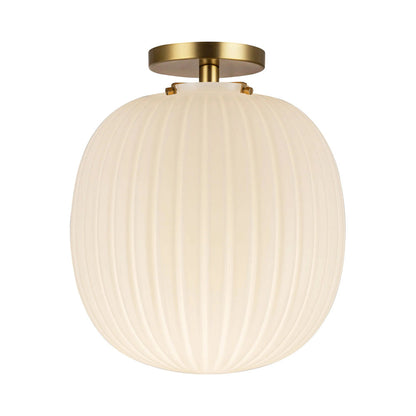 Cherise Semi Flush Mount Ceiling Light in Brushed Gold (Large).