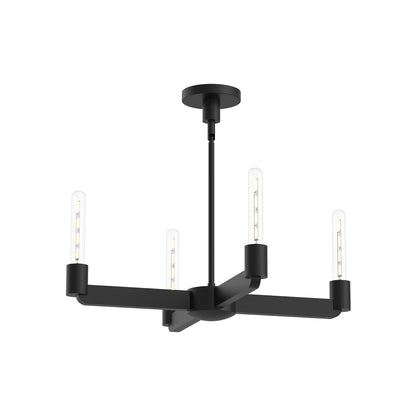 Claire Chandelier in Matte Black (4-Light).