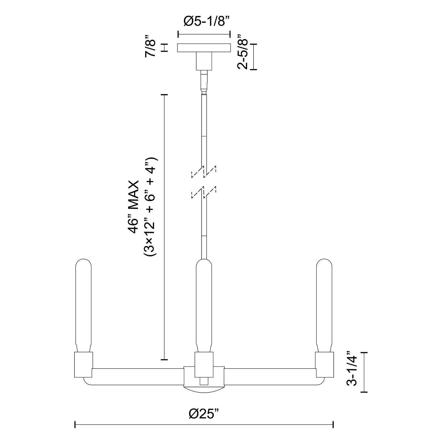 Claire Chandelier - line drawing.