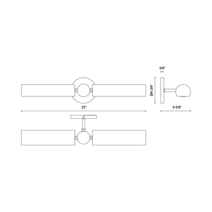 Cole Picture Light - line drawing.