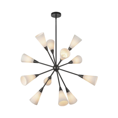 Cosmo Chandelier in Matte Black.