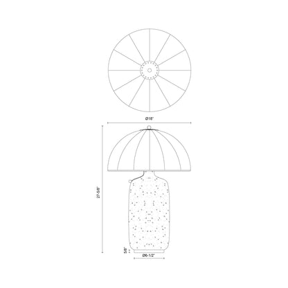 Crosby Table Lamp - line drawing.