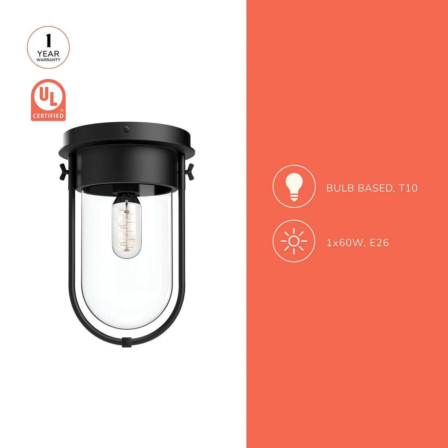 Cyrus Flush Mount Ceiling Light in Detail.