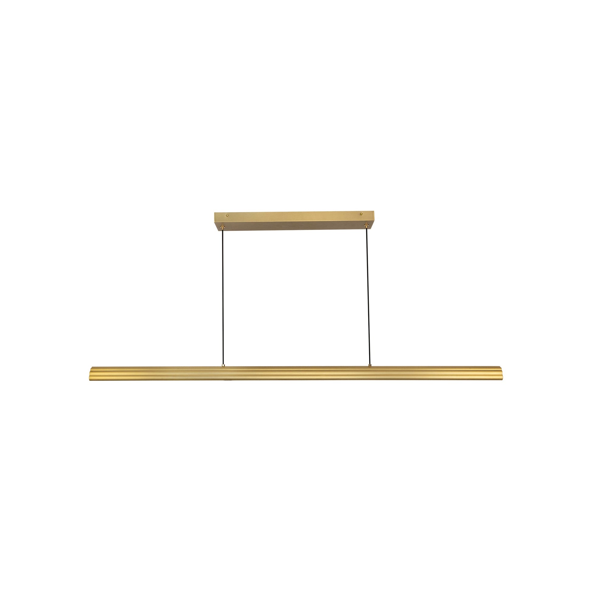 Dottie LED Linear Pendant Light in Brushed Gold (48-Inch).