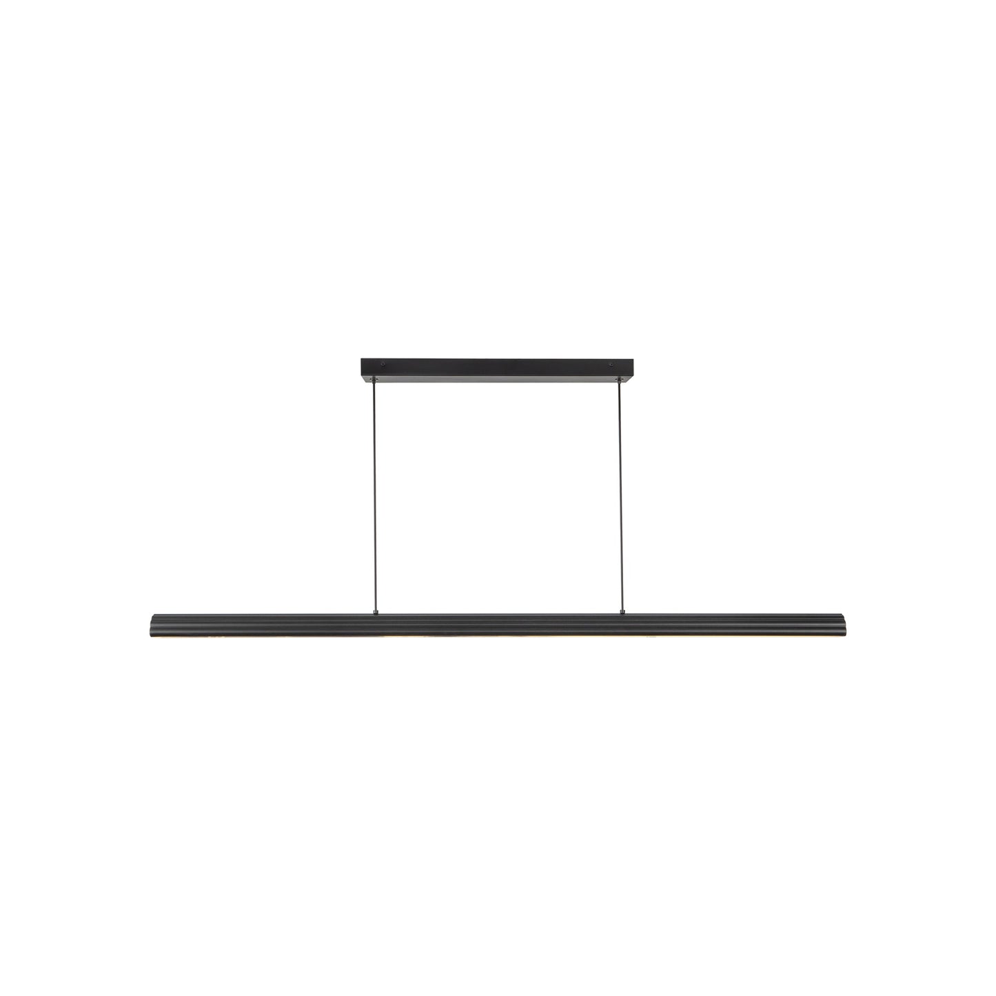 Dottie LED Linear Pendant Light in Matte Black (48-Inch).
