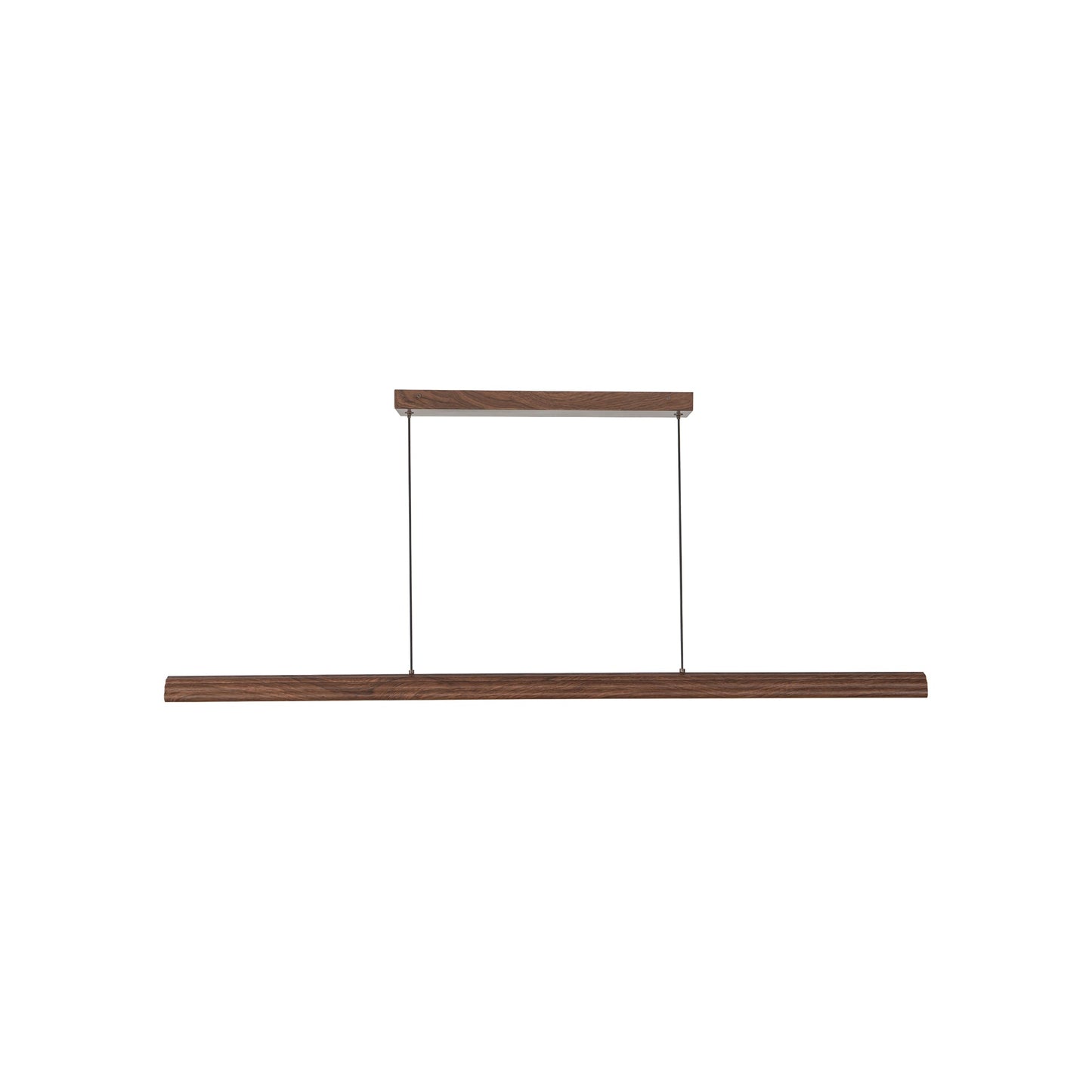 Dottie LED Linear Pendant Light in Walnut (48-Inch).