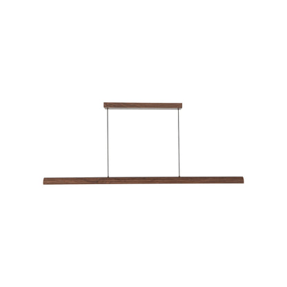 Dottie LED Linear Pendant Light in Walnut (48-Inch).