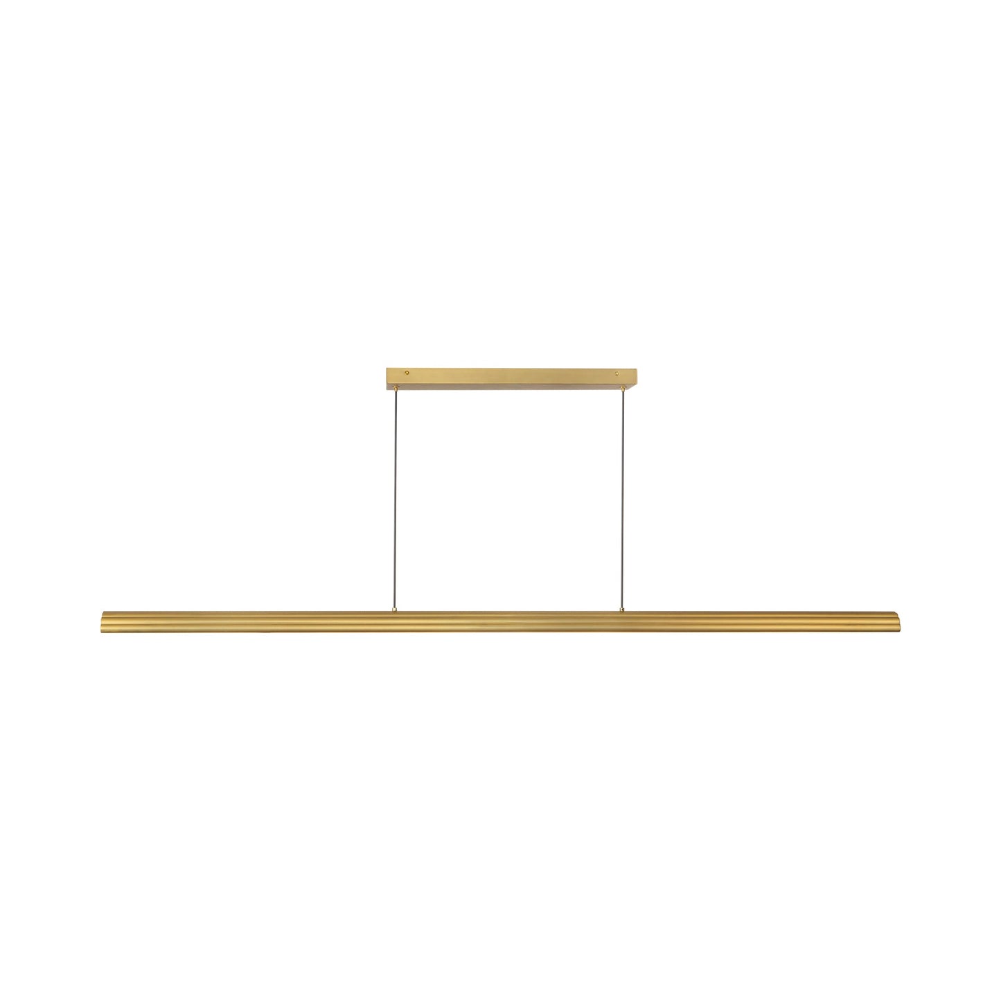 Dottie LED Linear Pendant Light in Brushed Gold (60-Inch).