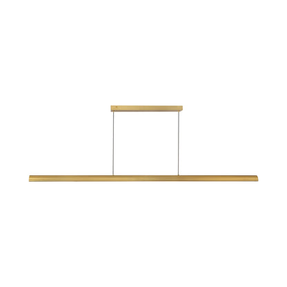 Dottie LED Linear Pendant Light in Brushed Gold (60-Inch).