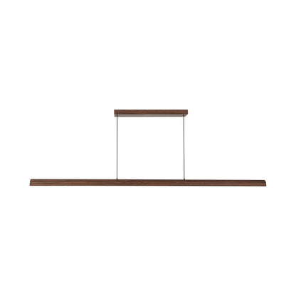 Dottie LED Linear Pendant Light in Walnut (60-Inch).