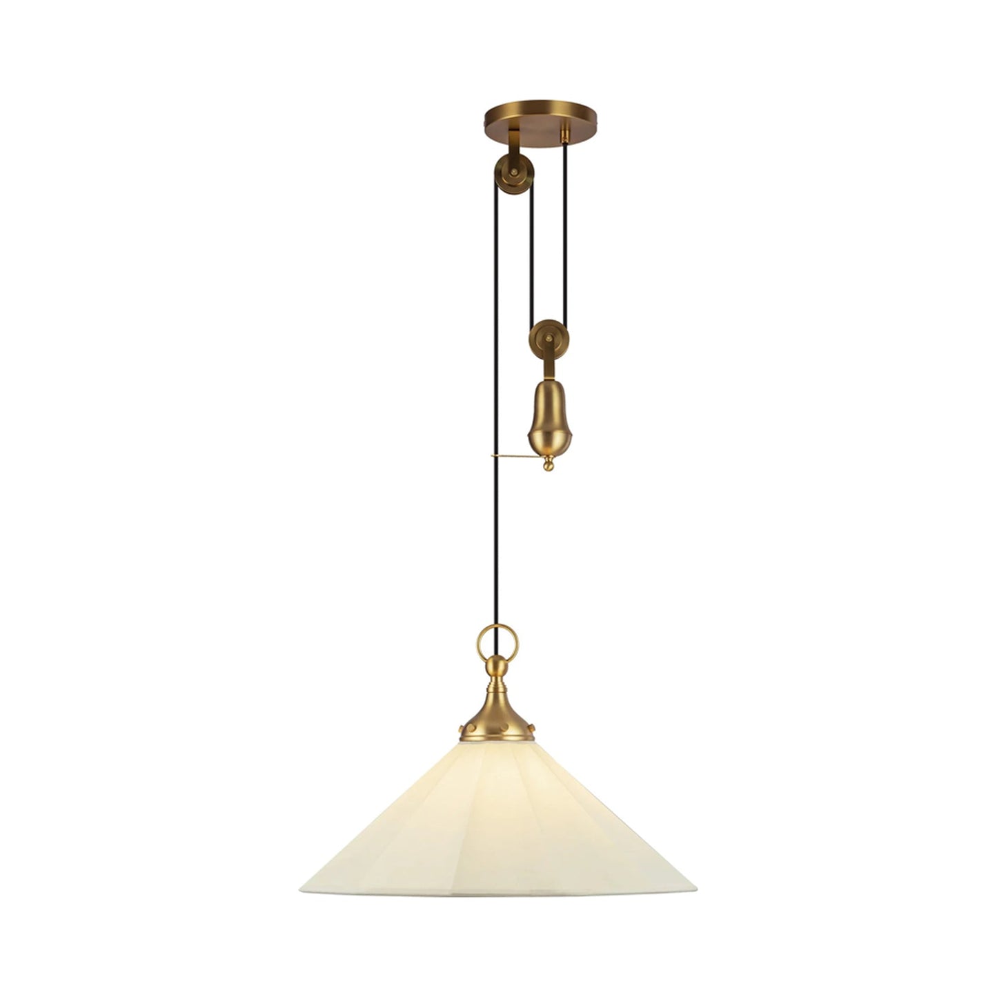 Ellen Pendant Light in Brushed Gold.
