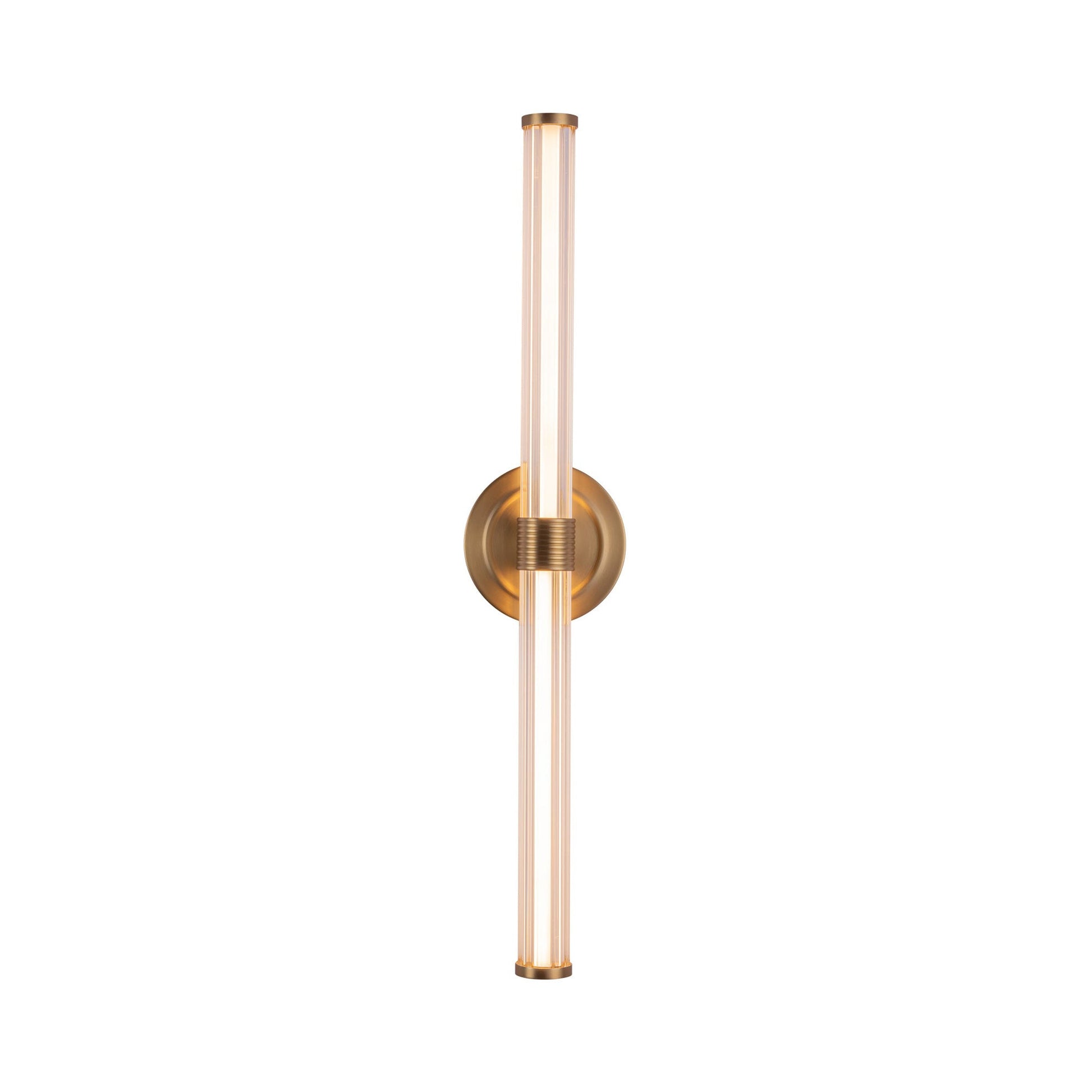 Elsie LED Bath Vanity Light in Brushed Gold.