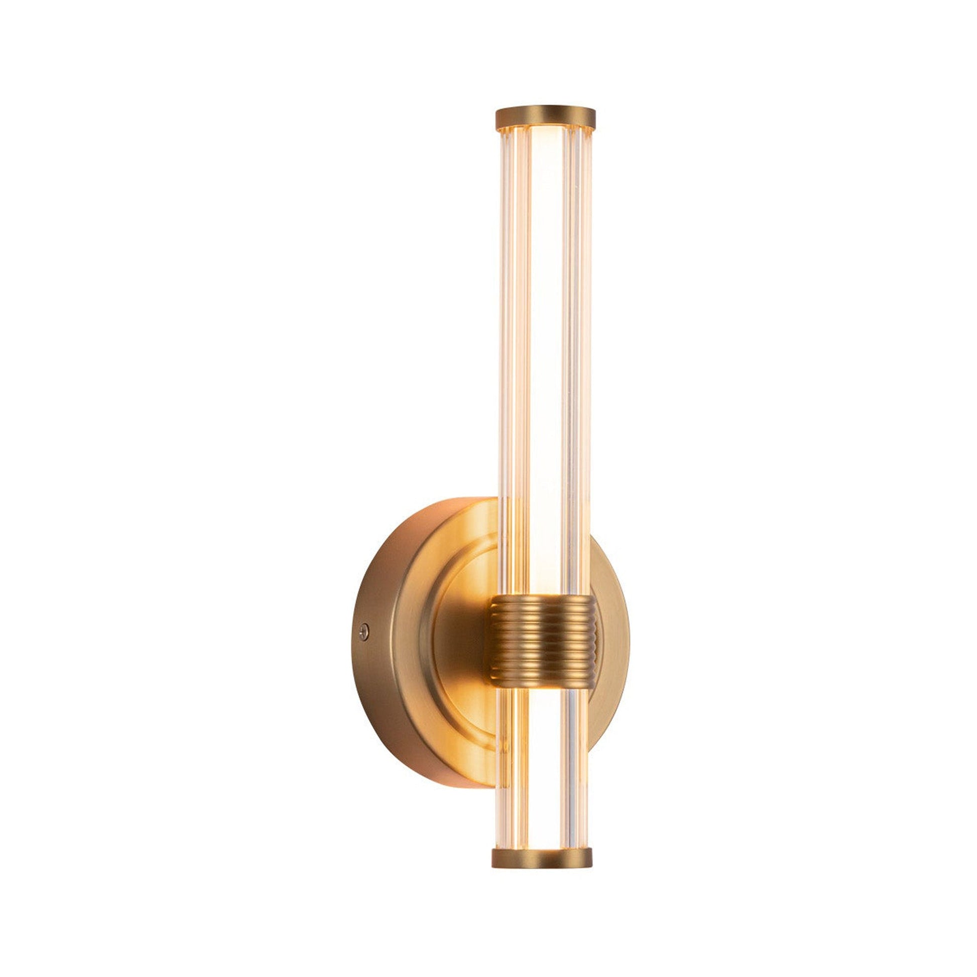 Elsie LED Bath Wall Light in Brushed Gold.