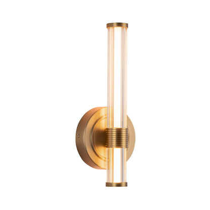 Elsie LED Bath Wall Light in Brushed Gold.