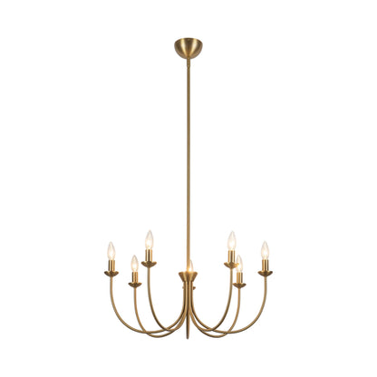 Ember Chandelier in Brushed Gold.