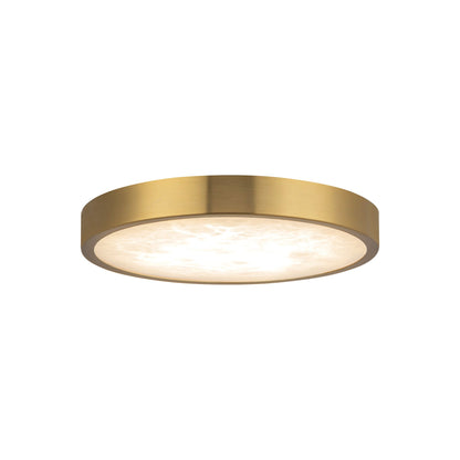 Evelyn LED Flush Mount Ceiling Light in Brushed Gold (7.25-Inch).