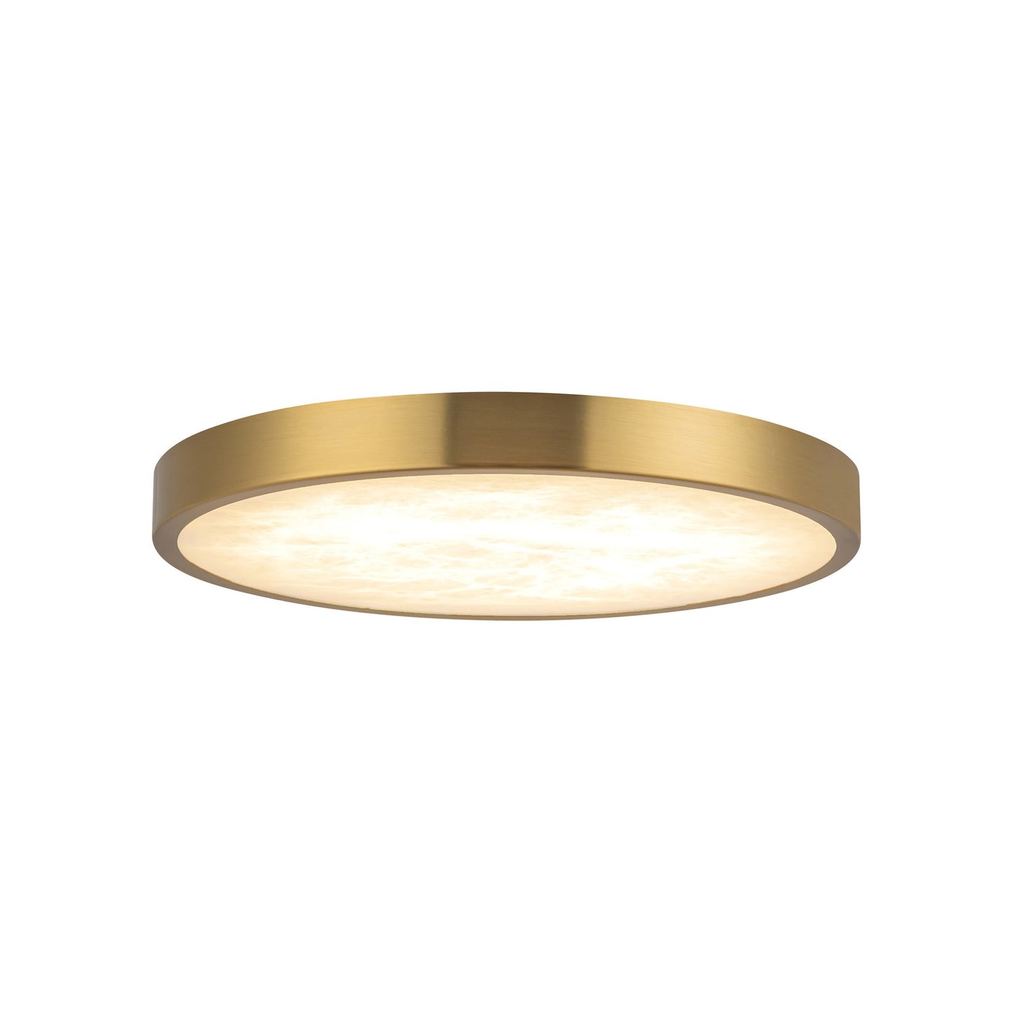 Evelyn LED Flush Mount Ceiling Light in Brushed Gold (9-Inch).