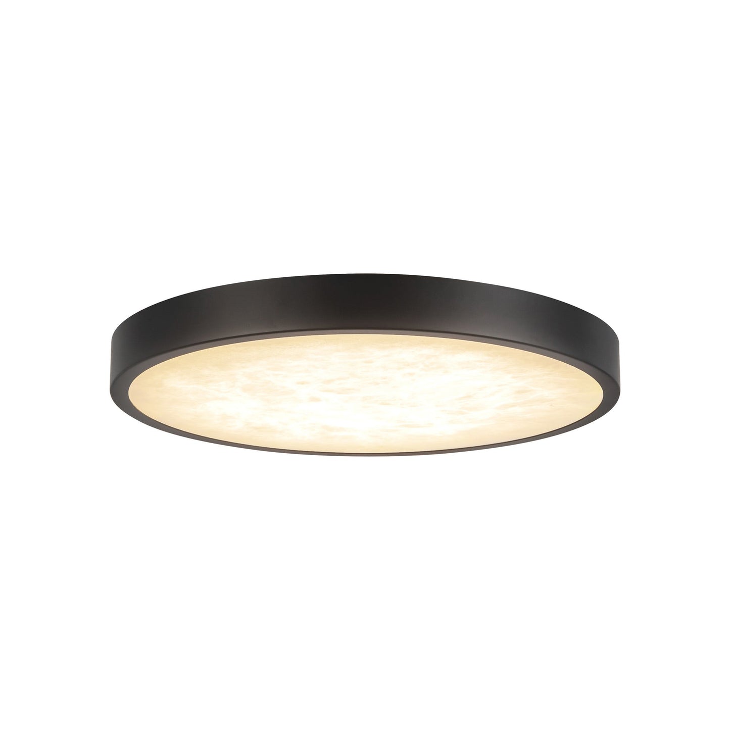 Evelyn LED Flush Mount Ceiling Light in Matte Black (9-Inch).