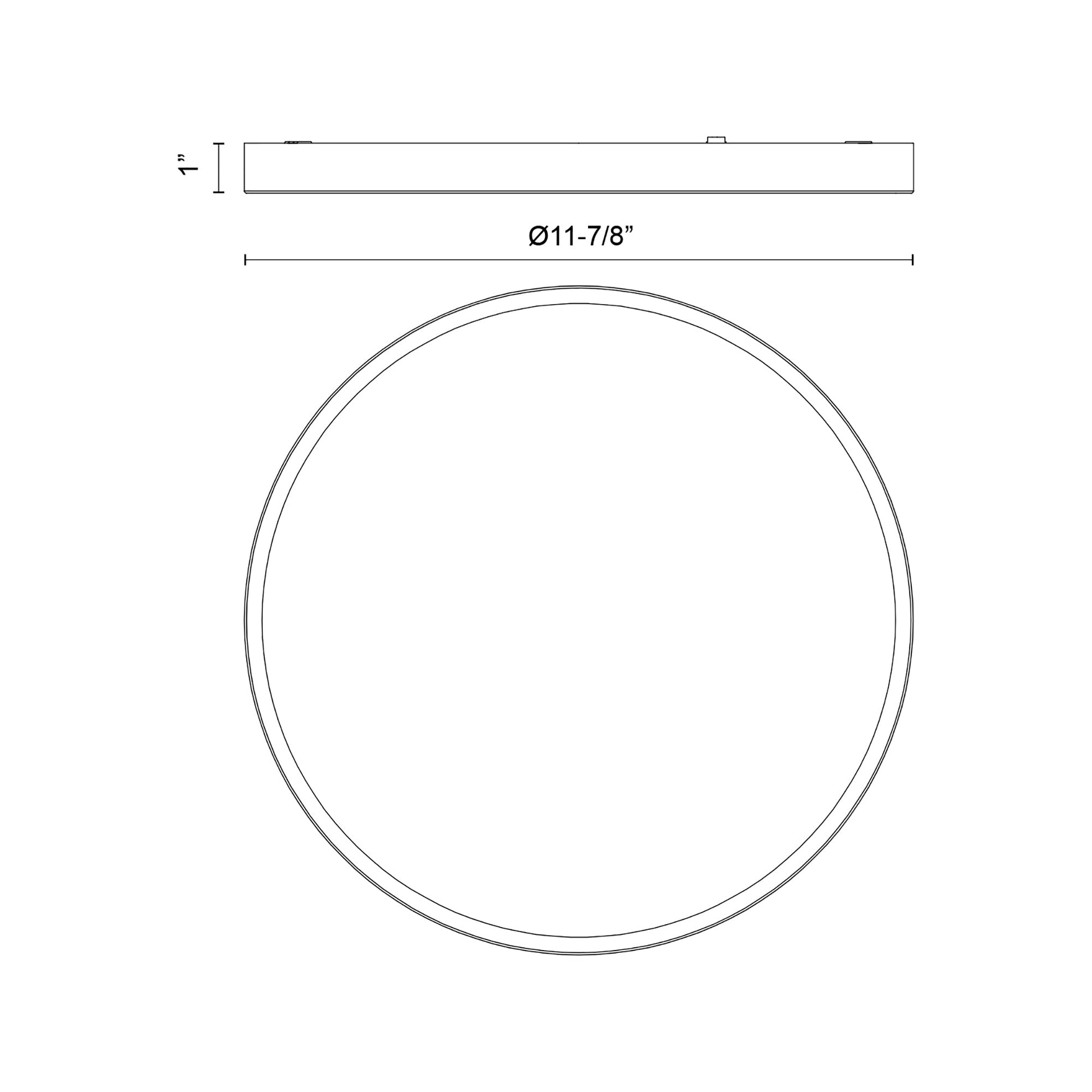 Evelyn LED Flush Mount Ceiling Light - line drawing.