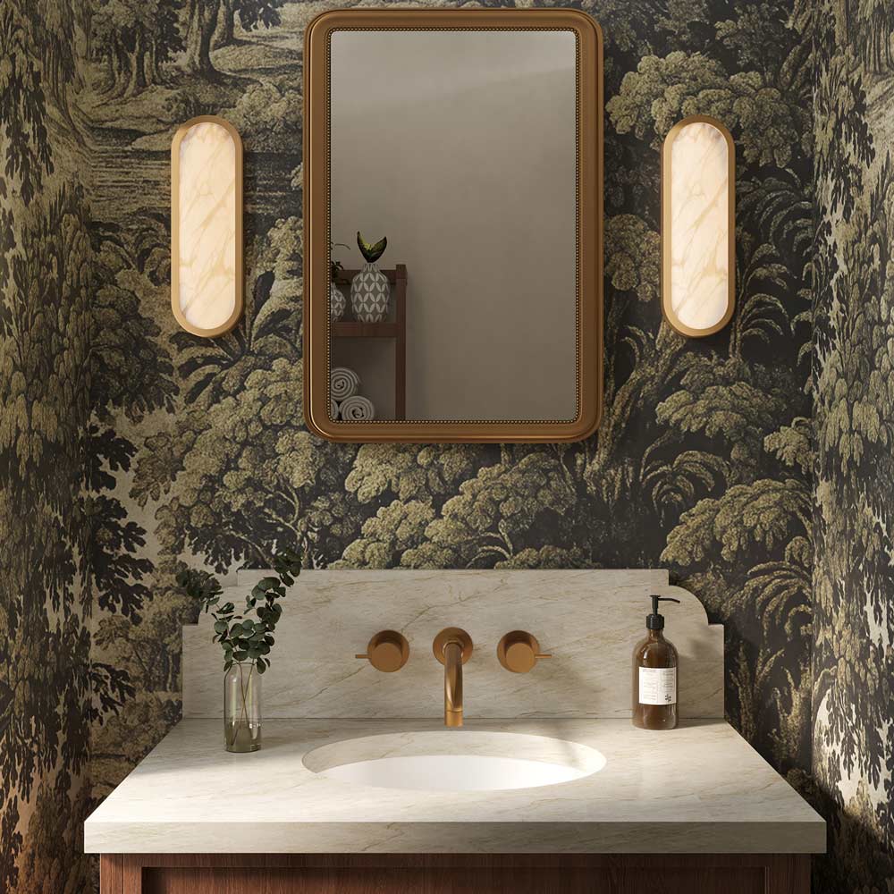 Evelyn LED Wall Light in bathroom.