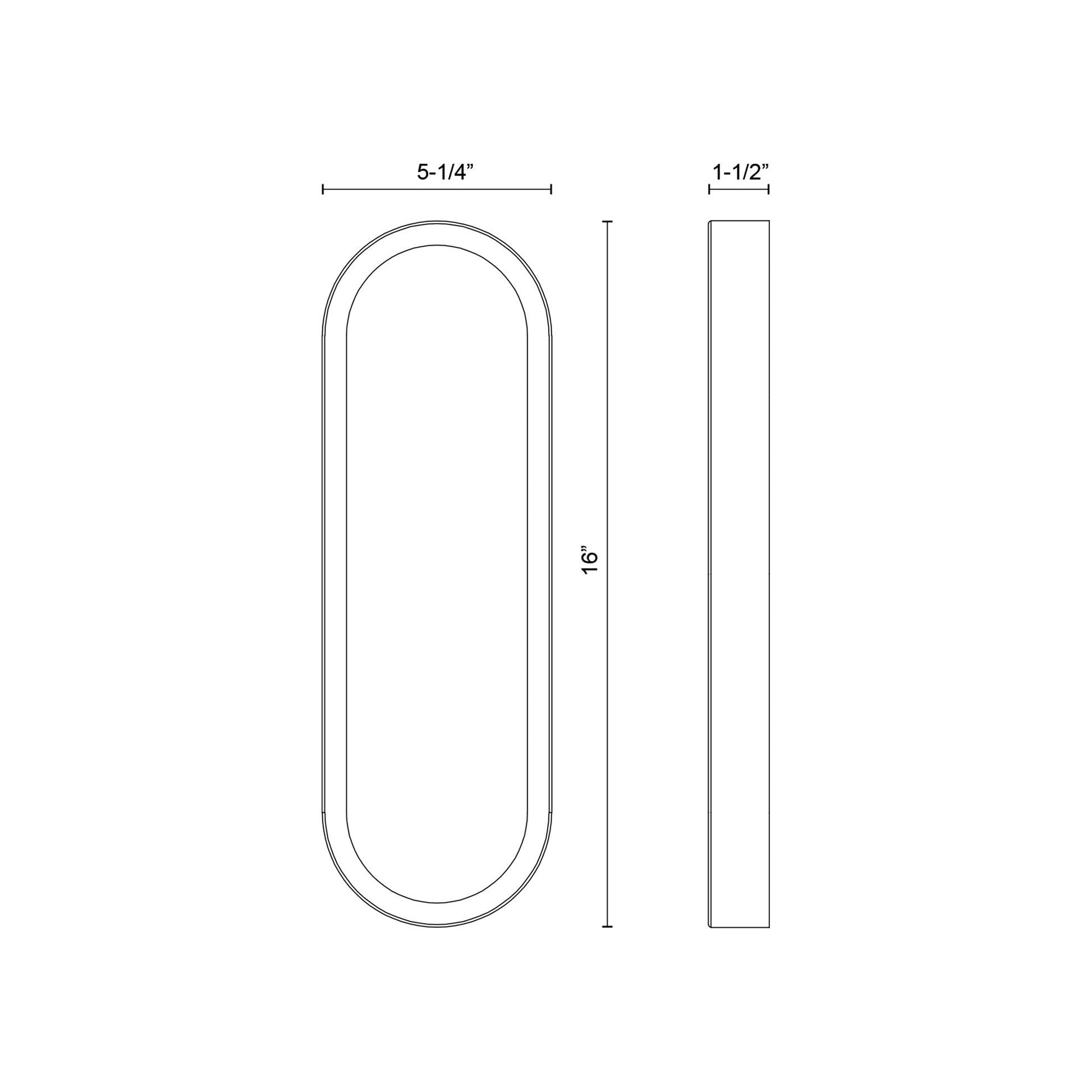 Evelyn LED Wall Light - line drawing.